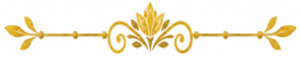 Decorative gold divider separating content sections.